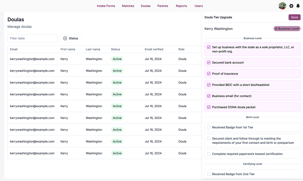 DoulaConnect - Admin Features1